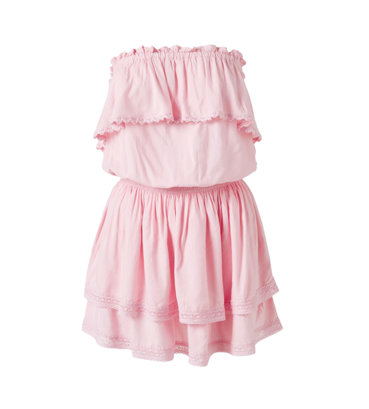 ruffled strapless mini dress - saks fifth avenue