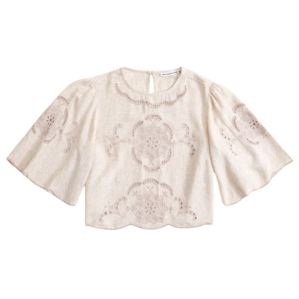 angel embroidered top - abercrombie & fitch