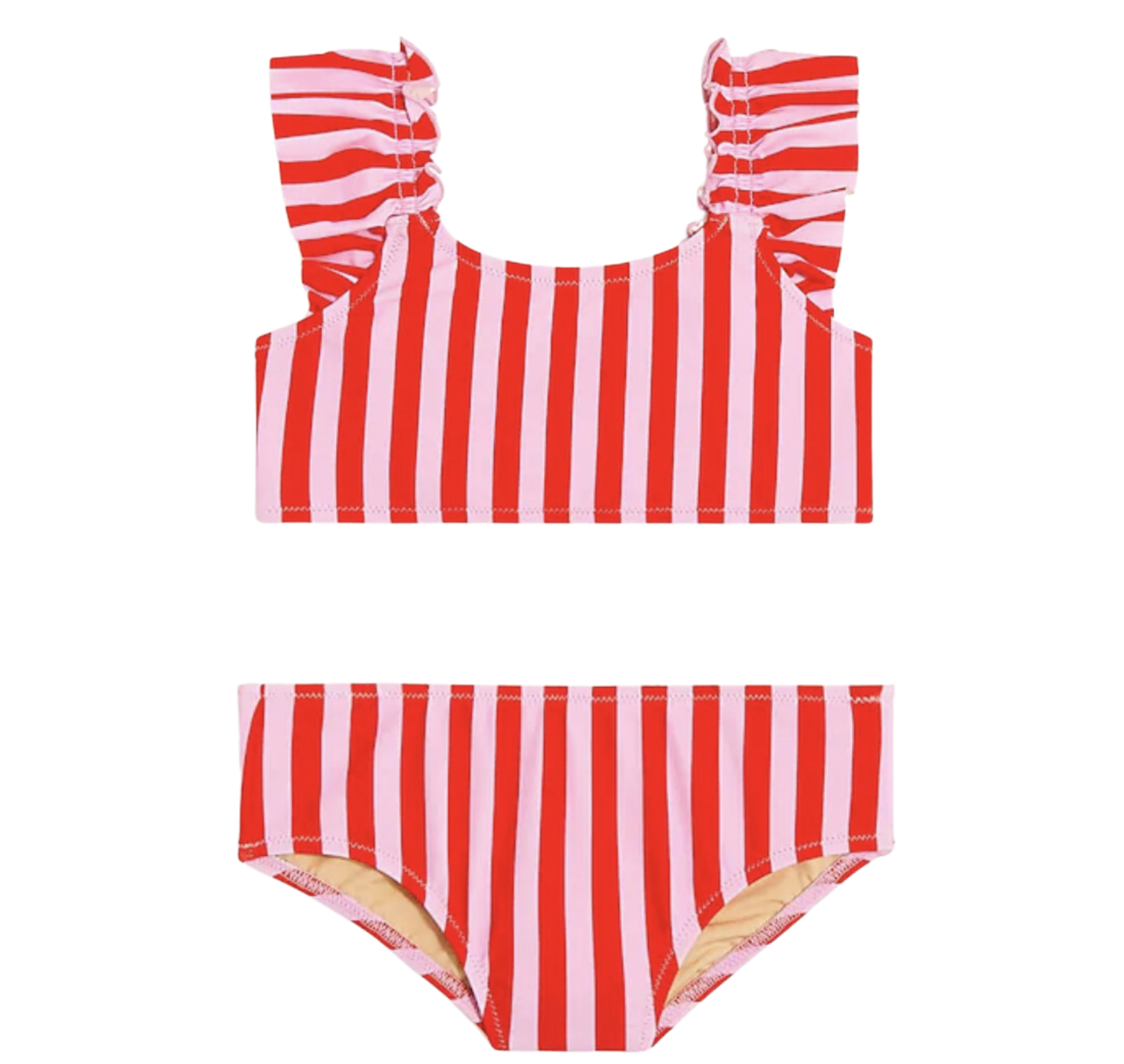 girls red and pink two piece swimsuit - j crew