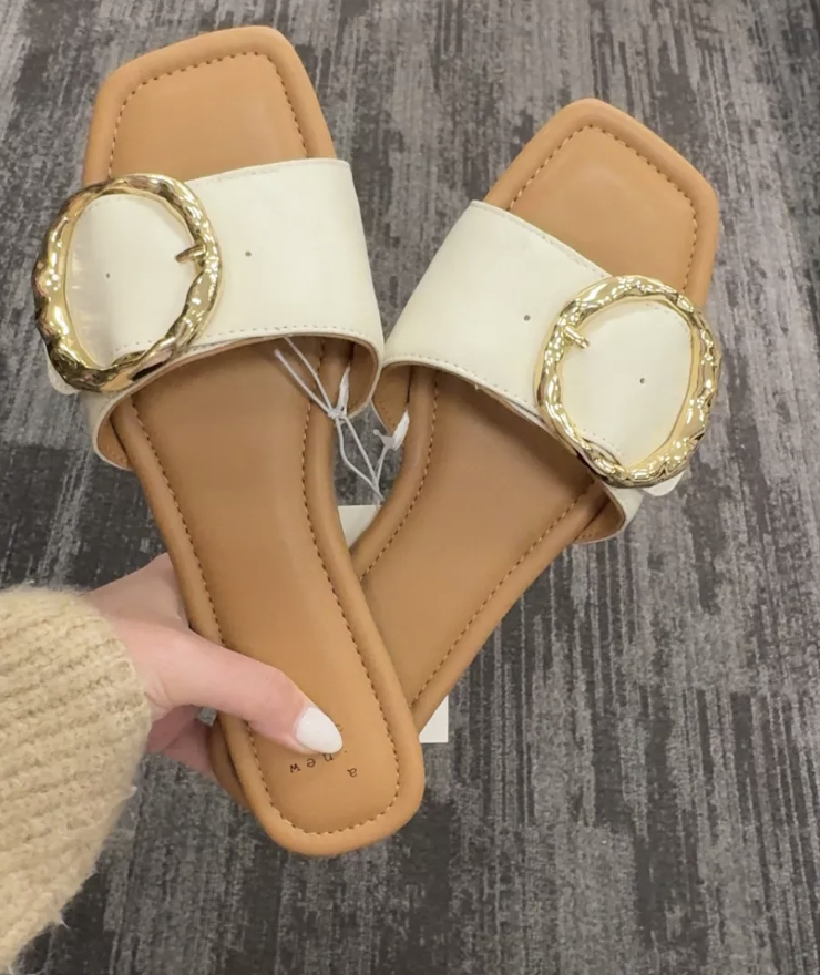 buckle white strap sandals - target