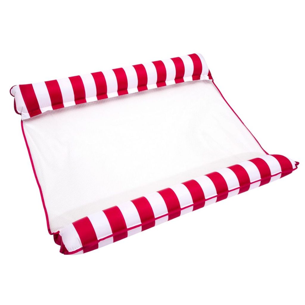 XL red and white striped pool hammock - amazon