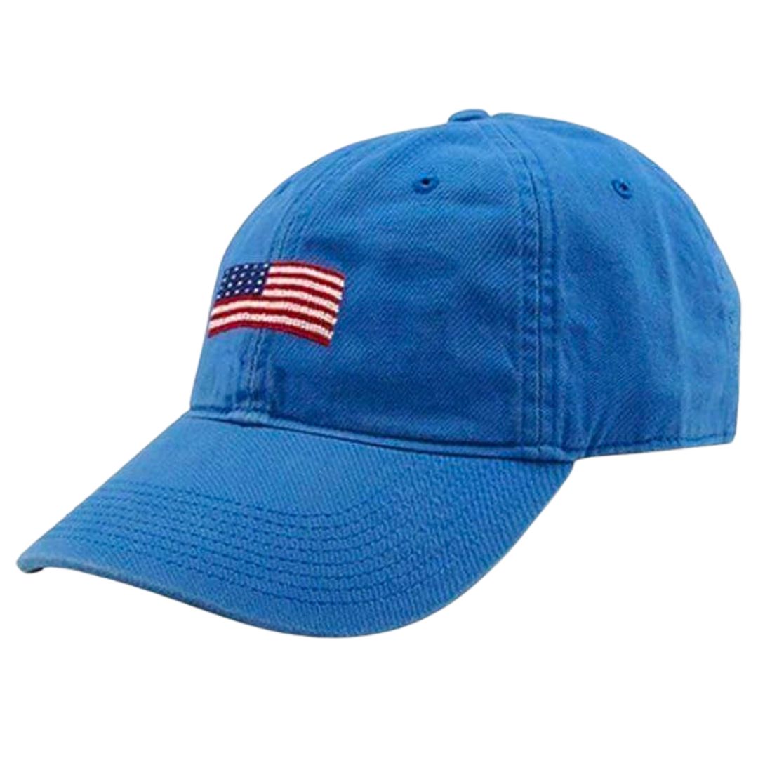 blue american flag needlepoint hat - amazon