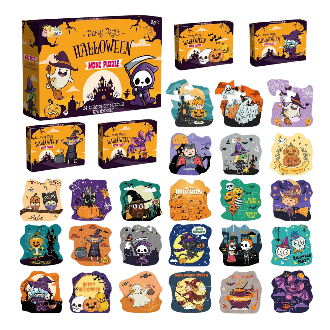 Halloween 24 Pack Jigsaw Puzzle  | Spooky Savings: Affordable Halloween Must-Haves for Kids | Sweet Savings & Things
